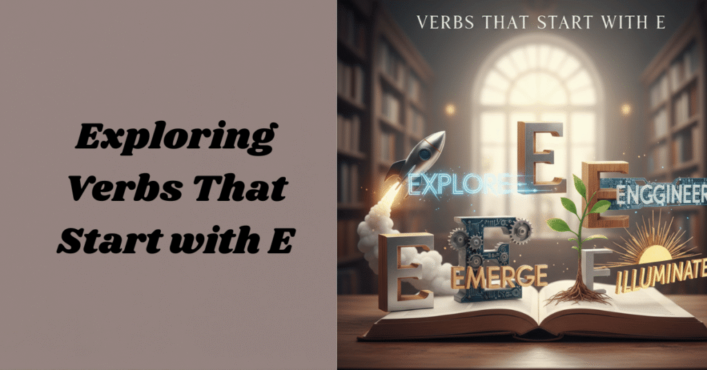 Exploring Verbs That Start with E: Types, Uses, and Examples