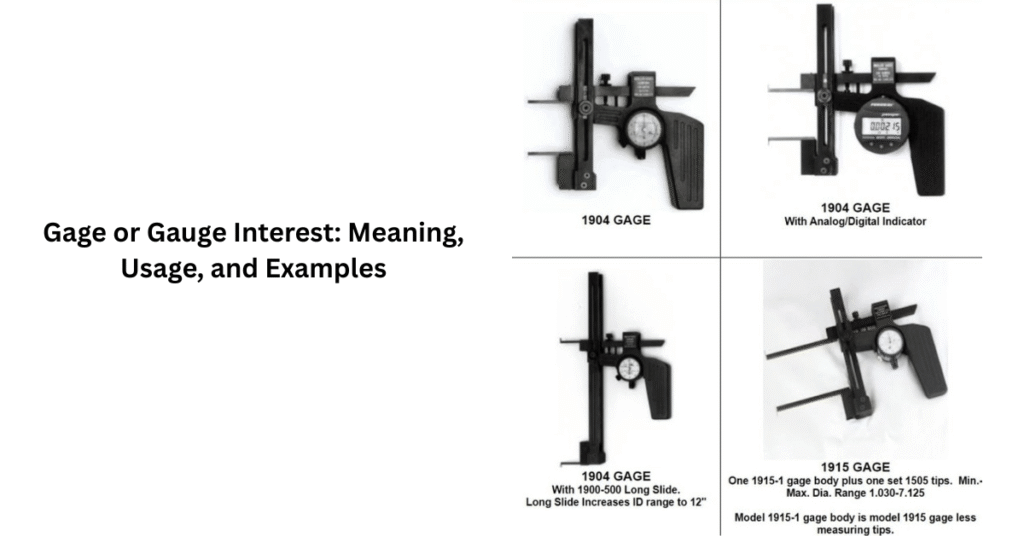 Gage or Gauge Interest: Meaning, Usage, and Examples